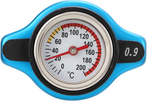 Universal Car Radiator Cap, Leakproof Thermostatic Water Tank Cover with 0.9-1.3 Bar Pressure Gauge, for Small Head 1.1 Bar Applications (Small head 0.9) in Kuwait