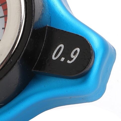 Universal Car Radiator Cap, Leakproof Thermostatic Water Tank Cover with 0.9-1.3 Bar Pressure Gauge, for Small Head 1.1 Bar Applications (Small head 0.9) in Kuwait