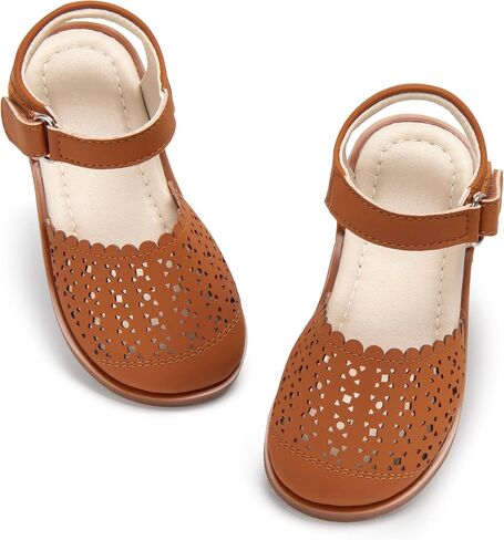 Estine Toddler Girls Little Kids Close Toe Toe - Girl Girl Dress Flats Summer Shoes in Kuwait