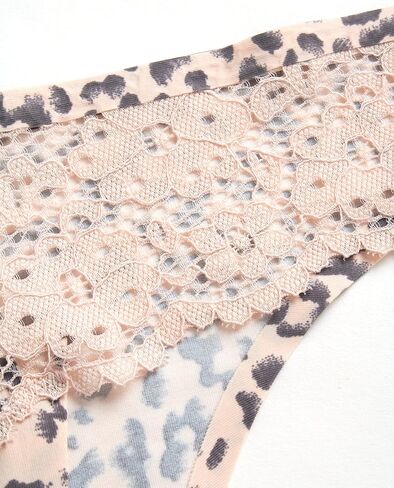 Jessica Simpson Women's Thong Underwear - 3 Pack Microfiber Stretch Lace Panties Soft & Sexy Lingerie for Women in Saudi Arabia
