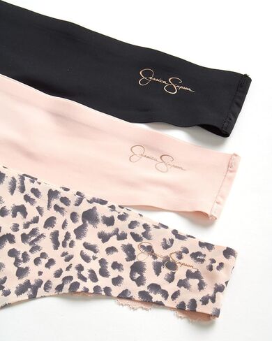 Jessica Simpson Women's Thong Underwear - 3 Pack Microfiber Stretch Lace Panties Soft & Sexy Lingerie for Women in Saudi Arabia