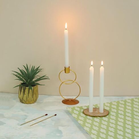 Welburn Veda&Co™ Church Candles, Household Candles, Emergency Candles - Pack of 24, 19mm x 7" (7 Hours Burn Time), 100% Fully Refined Paraffin Wax, for Memorial, Christmas Eve, Shabbat (White) in Saudi Arabia