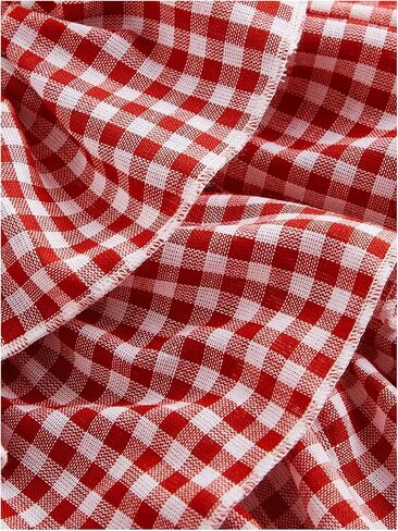 Verdusa Women's Plus Size Y2K Gingham Plaid Mini Shorts Tiered Tierded Slugled Shorts in Kuwait