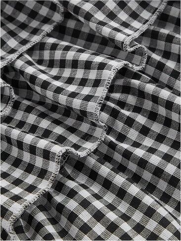 Verdusa Women's Plus Size Y2K Gingham Plaid Mini Shorts Tiered Tierded Slugled Shorts in Kuwait