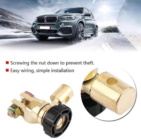 12V 125A Battery Disconnect Switch - Universal Metal Cut Off Isolator with 500A Surge Capacity for Car Auto, Red/Black Options in Kuwait