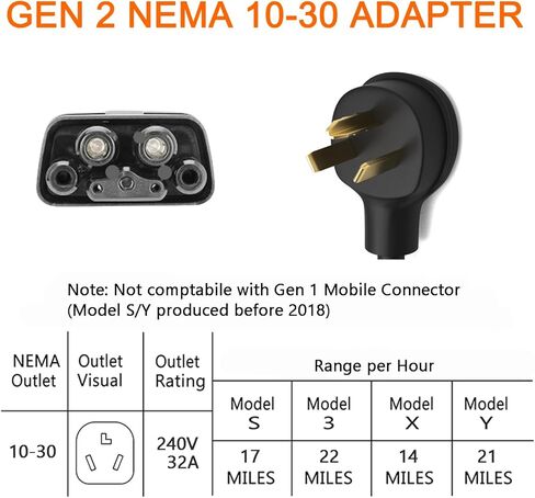 محول NEMA 5-20 متوافق مع شاحن الهاتف المحمول Tesla Gen 2 in Saudi Arabia