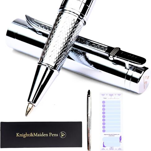 Heavy pens gift set Luxury rollerball fancy cool pens luxury sword pens for men and women with sword clip best pens with black ink refillable best pens nice pens Knight&Maiden in Saudi Arabia