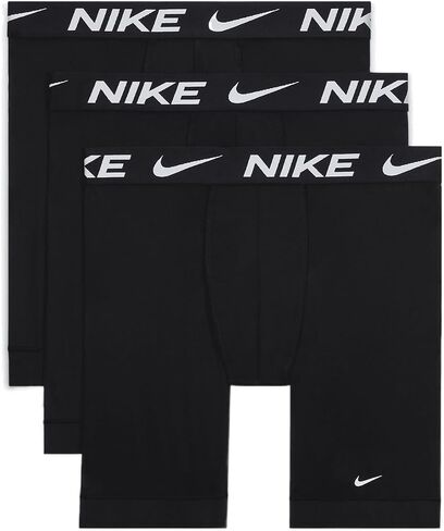 Nike Dri-FIT Essential Micro Long Boxer Briefs (3-Pack) (Black, KE1158-001) Size Large in Saudi Arabia