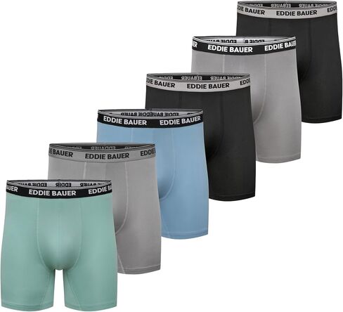 Eddie Bauer Men's Boxer Briefs, Breathable and Comfortable with Contoured Pouch Support, 6 Pack Underwear in Saudi Arabia
