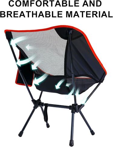 Camping Chairs Portable, Foldable Chair Lightweight, Backpacking Chair for Adults, Folding Chairs for Outside Camp Sports Beach Travel Hiking in Saudi Arabia