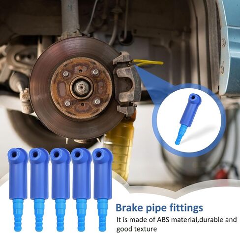 5Pcs Exchange Tool Connector Brake Bleeding Kit, Universal Auto Bleeder Pump Exchange Adapter Brake Fluid Changer Automotive Brake Fluid Bleeder Bleeding Connector Adapter in Saudi Arabia