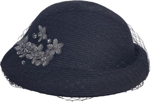 Women's Elegant Straw Hat with Bow-Fascinator for Wedding,Cocktail Party&Church Events,Derby Summer Beret for Brides/Mothers in Saudi Arabia