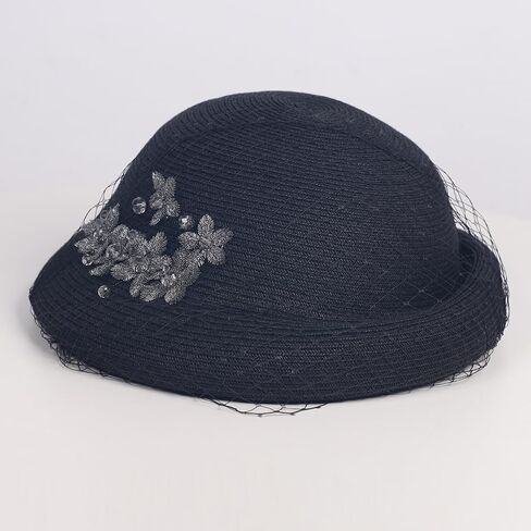 Women's Elegant Straw Hat with Bow-Fascinator for Wedding,Cocktail Party&Church Events,Derby Summer Beret for Brides/Mothers in Saudi Arabia