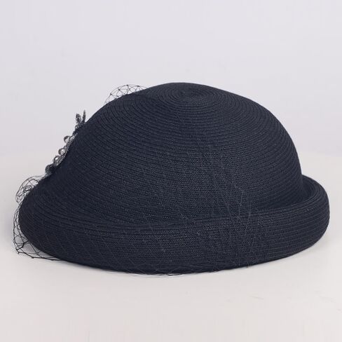 Women's Elegant Straw Hat with Bow-Fascinator for Wedding,Cocktail Party&Church Events,Derby Summer Beret for Brides/Mothers in Saudi Arabia