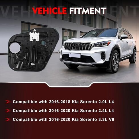83471-C5000 Power Window Regulator Panel Rear Left Driver Side Compatible with 2016-2020 KIA Sorento, Replace 83471C5000, 83471-C6000, 83471C6000 in Saudi Arabia