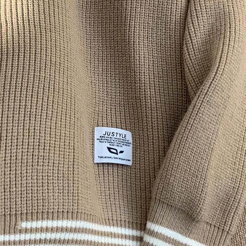 Men Colorblocked Crewneck Sweater Baggy Knitted Pullover Jumper Unisex Casual Textured Sweater Tops in Saudi Arabia