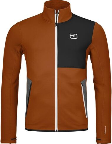 Ortovox Men’s Fleece Jacket, High-Performance Long Sleeve Merino Wool Zip Up for Skiing, Freeride, Mountaineering & Ski Tours in Saudi Arabia