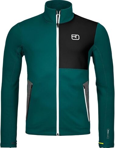 Ortovox Men’s Fleece Jacket, High-Performance Long Sleeve Merino Wool Zip Up for Skiing, Freeride, Mountaineering & Ski Tours in Saudi Arabia