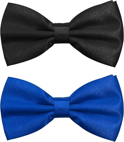 Men's Solid Pre-Tied Bow Tie Adjustable Formal Tuxedo Bowtie for Men Satin Neck Bow ties for Wedding Party Business in Saudi Arabia