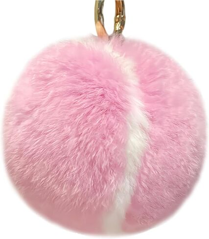 JINGGWW Fluffy Tennis Ball Keychain – Cute Plush Sports Key Ring, Soft Pompom Bag Charm for Backpack, Purse, Gifts in Saudi Arabia