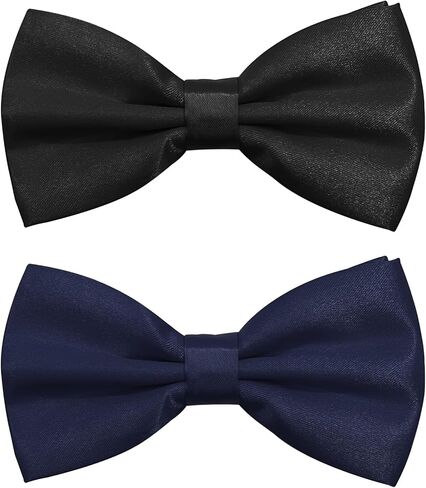 Men's Solid Pre-Tied Bow Tie Adjustable Formal Tuxedo Bowtie for Men Satin Neck Bow ties for Wedding Party Business in Saudi Arabia