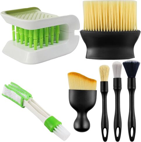 11PCS Car Detailing Brush Set, Exterior & Interior Detailing Brush Set, Ultra Soft Boars Hair Detailing Brush,Detailing Brush Set,car Cleaning Brush for Air Vent, Dashboard, Leather,Wheel in Saudi Arabia