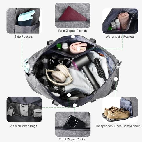 فيليبي varela تحمل على Luaggage 22x14x9 Airline Airline المعتمدة ، قابلة للطي على أكياس القراصنة القراصنة على الأكياس الصغيرة في أسبوع صالة ألعاب رياضية مع جيب مبلل للنساء الرجال (الأسود ، 40 لتر) in Kuwait