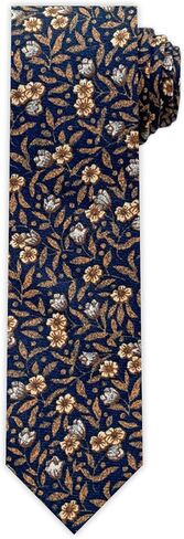 Jacob Alexander Men's Meadow Floral Pattern 2.5 inch Slim Width Neck Tie in Saudi Arabia