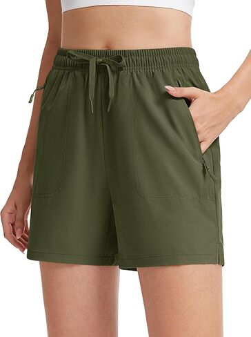 TACVASEN Women's 5" Hiking Shorts Quick Dry Lightweight UPF 50+ Athletic Shorts with Pockets Summer Golf Casul Workout in Saudi Arabia