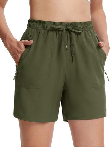 TACVASEN Women's 5" Hiking Shorts Quick Dry Lightweight UPF 50+ Athletic Shorts with Pockets Summer Golf Casul Workout in Saudi Arabia
