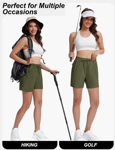 TACVASEN Women's 5" Hiking Shorts Quick Dry Lightweight UPF 50+ Athletic Shorts with Pockets Summer Golf Casul Workout in Saudi Arabia