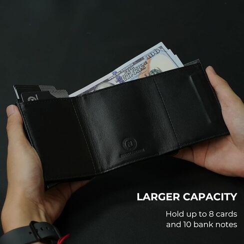 Pop Up Leather Wallet For Men (Grey & Navy) in Saudi Arabia