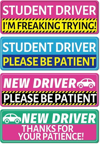 Sloth New Driver Car Magnets - Cosmisun 4 Pcs Cartoon Student Driver Sticker Magnet for Car Cute Animal Reflective Magnetic Bumper Stickers Decal Keep Distance Safety Sign for Teens Driver Learner in Saudi Arabia