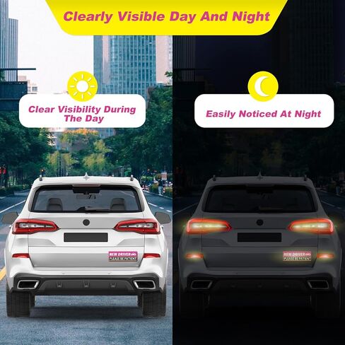 Sloth New Driver Car Magnets - Cosmisun 4 Pcs Cartoon Student Driver Sticker Magnet for Car Cute Animal Reflective Magnetic Bumper Stickers Decal Keep Distance Safety Sign for Teens Driver Learner in Saudi Arabia