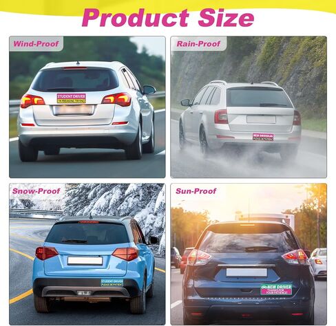 Sloth New Driver Car Magnets - Cosmisun 4 Pcs Cartoon Student Driver Sticker Magnet for Car Cute Animal Reflective Magnetic Bumper Stickers Decal Keep Distance Safety Sign for Teens Driver Learner in Saudi Arabia