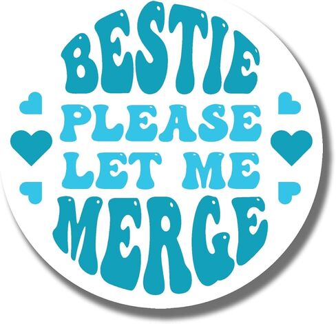 Bestie من فضلك اسمحوا لي دمج المغناطيس الوردي - مصد مضحك Gen Z MEME MEME MEME - CAR TRACK PUMPER METAL SURPHTER in Kuwait