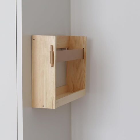 Wall-Mounted Wood Magazine Rack,Size:17.3" x 3.5" x10.6,Magazine Holder for Books,Newspapers,Record,Entryway, Kids’Room,Home Decor,2 Pack (Burlywood) in Saudi Arabia