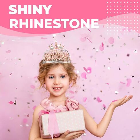 Birthday Tiara and Crown with Sash, Birthday Sash for Birthday Party (Rose) in Saudi Arabia