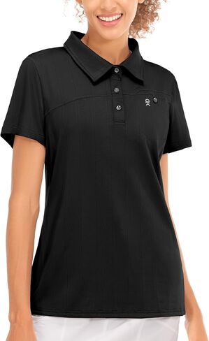 Little Donkey Andy Women's Golf Polo Shirts Sun Protection Quick Dry Moisture Wicking 3-Button Short Sleeve Shirt in Saudi Arabia