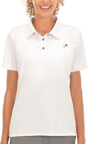 Little Donkey Andy Women's Golf Polo Shirts Sun Protection Quick Dry Moisture Wicking 3-Button Short Sleeve Shirt in Saudi Arabia