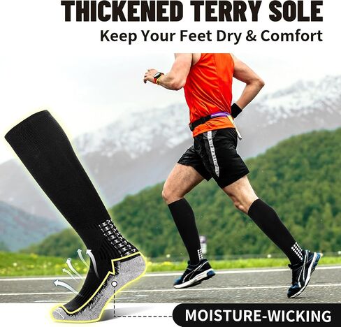 3 أزواج قبضة كرة القدم الجوارب الرجال ملهى غير قسيمة كرة قدم كرة السلة الجوارب الجوارب الركبة عالية الجوارب طويلة in Kuwait