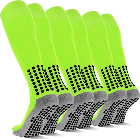 3 Pairs Grip Soccer Socks Men Cushioned Non Slip Football Basketball Sports Socks Knee High Long Socks in Saudi Arabia