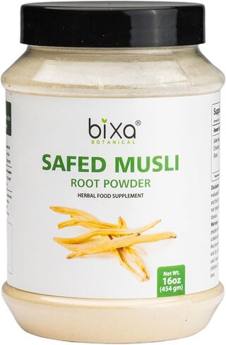 bixa BOTANICAL Safed Musli Extract Capsules (Chlorophytum borivilianum) (60 Veg Capsules 450mg) Pack of 1 in Kuwait