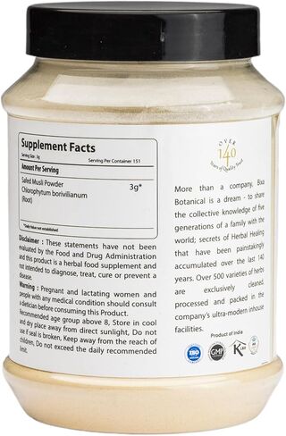 bixa BOTANICAL Safed Musli Extract Capsules (Chlorophytum borivilianum) (60 Veg Capsules 450mg) Pack of 1 in Kuwait