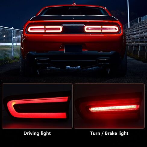 RH Outer Tail Light Compatible with Dodge Challenger 2015-2020 Rear Tail Light Brake Lamp Assembly Right Passenger Side 68403954AB CH2801207 in Saudi Arabia