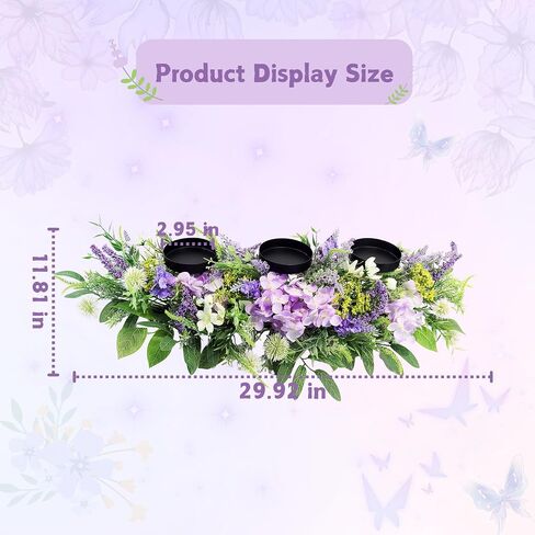 Artificial Wild Flower Candle Holder (Red) in Saudi Arabia