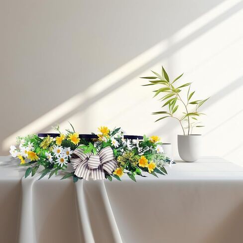 Artificial Wild Flower Candle Holder (Red) in Saudi Arabia