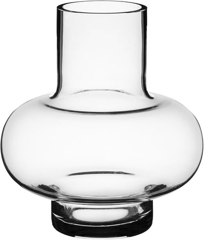 MARIMEKKO Clear Glass Flower Vase — Upgrade Your Home Decor with Our Modern Vases for Centerpieces — Perfect Small Glass Vases for Flowers (4" L x 4" W) in Saudi Arabia