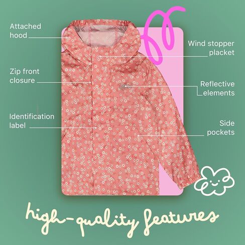 Deux par Deux Printed Packable Windbreaker for Kids and Toddlers in Saudi Arabia