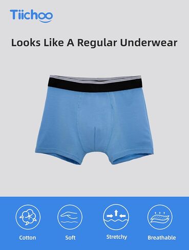 TIICHOO Boys Incontinence Underwear Washable Cotton Kids Incontinence Boxer Briefs 5 Pack in Saudi Arabia